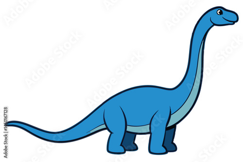 brachiosaurus silhouette vector illustration