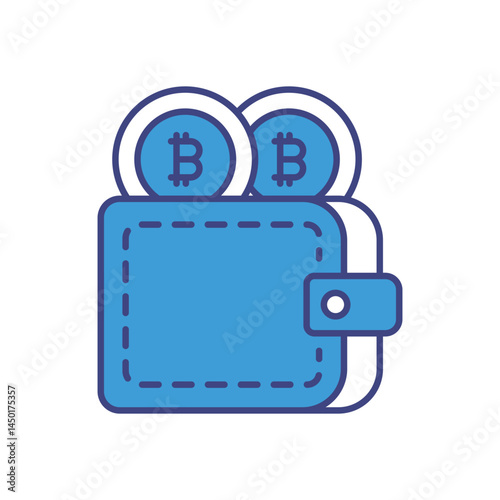 Cryptocurrency Wallet Icon vector stock illustration