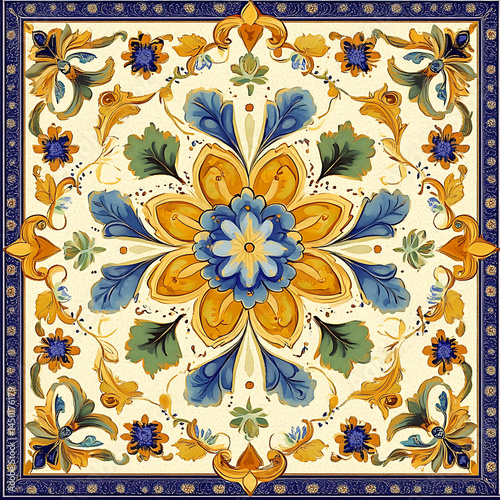 Seamless tile patterns combining cultural, modern, and botanical inspirations for commercial vector.