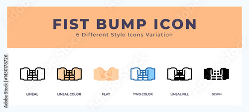 Fist bump icon vector design illustration in trendy style
