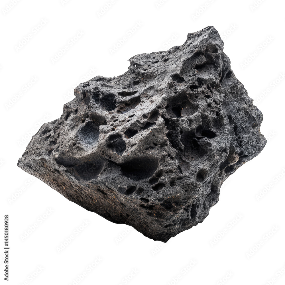 Fototapeta premium Rough Black Volcanic Rock Texture HighResolution Image