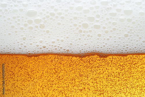 Liquid texture photography of refreshing beer