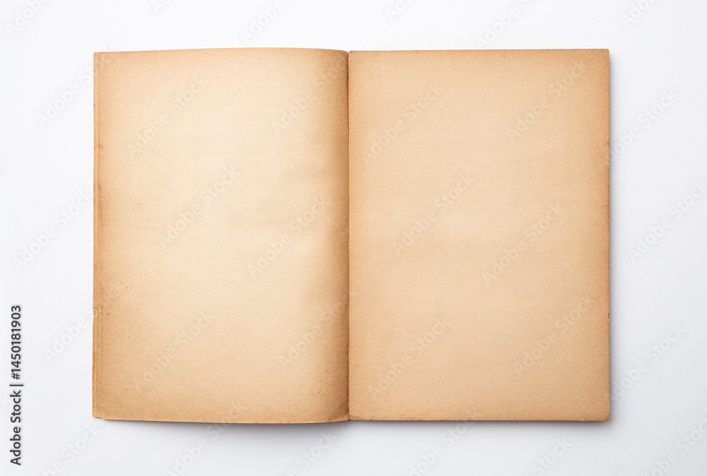 Old book open isolated on white background Old book open isolated on white background