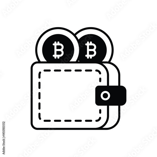 Cryptocurrency Wallet Icon vector stock illustration