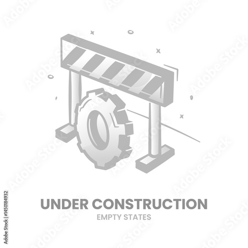 Under construction, maintenance, web maintenance, coming soon, page building, site update, temporarily unavailable, building. Vector Illustration