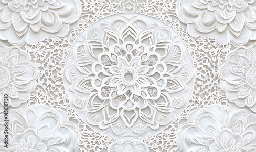 Seamless floral tile patterns combining cultural, modern