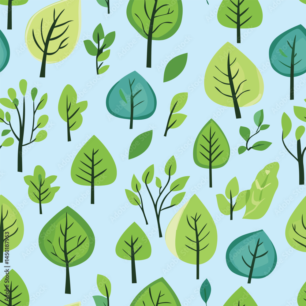 Obraz premium Seamless Earth Day pattern featuring natural textures, leaf veins, and organic shapes in earthy tones. Ideal for environmental, sustainability, and eco-friendly designs.