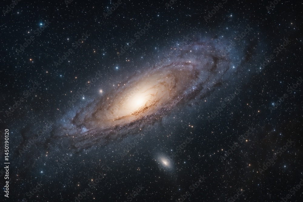 Obraz premium Majestic spiral galaxy view.