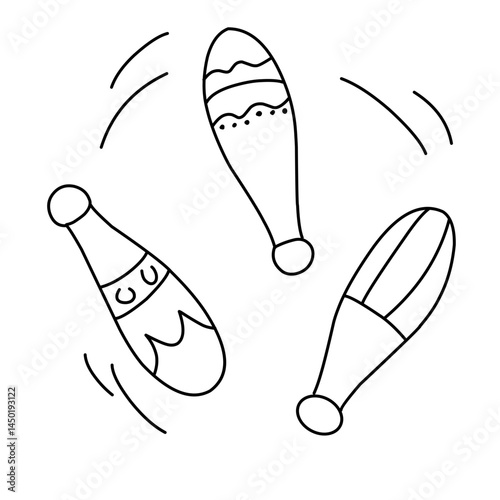 maracas line vector