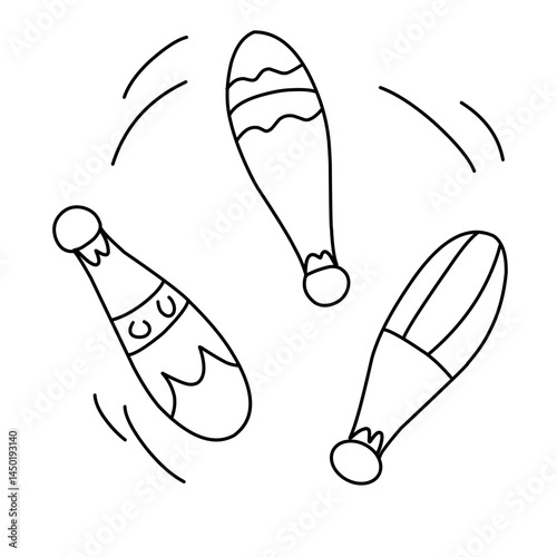 maracas line vector