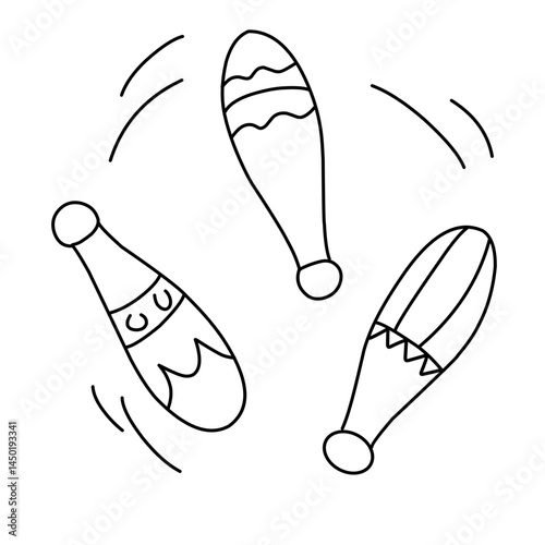 maracas line vector