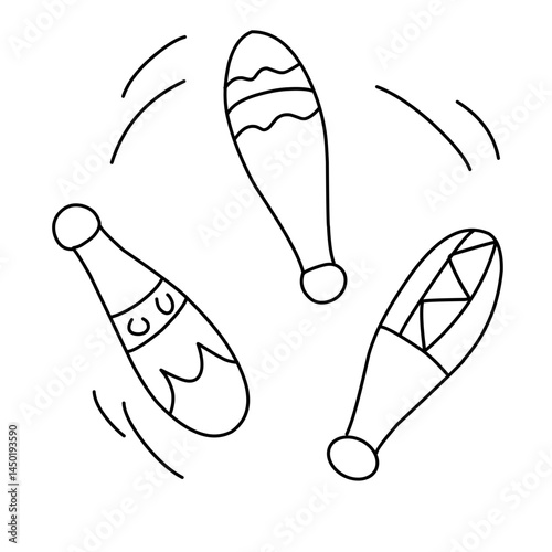 maracas line vector
