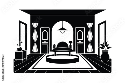 vector illustration of an old church