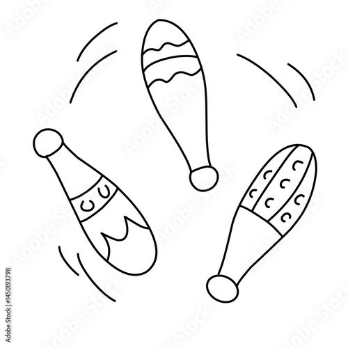 maracas line vector