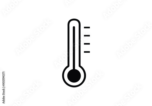 Hot and cold temperature vector icon set isolated on white background. Winter and summer weather thermometer with snowflake and sun symbols. Low and high temperature flat illustration collection.
