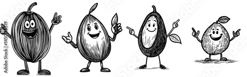 A cheerful sunflower seed character represents healthy food and the keto diet, embodying natural nutrition in a modern and humorous mascot