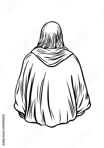 Jesus is shown in a pensive silhouette illustration, representing faith and embodying a spiritual presence