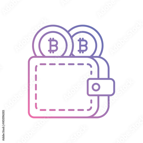 Cryptocurrency Wallet Icon vector stock illustration