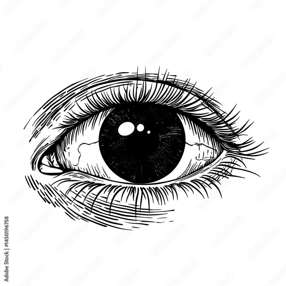 Obraz premium Modern icon of a ripped-out human eyeball with a blue iris, isolated and commonly used as a mascot during Halloween