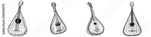 The Russian balalaika is an isolated folk musical instrument, characterized by modern retro folk music as a guitar and stringed tool