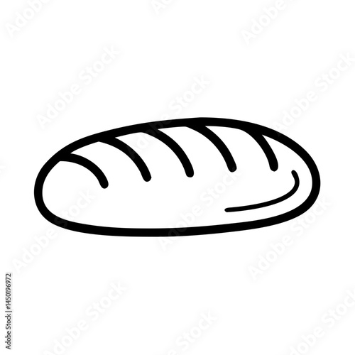 Thanksgiving bread loaf icon in simple style  