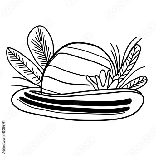 The modern isolated icon of the sombrero is a representation of Mexico's cultural heritage and traditional hat