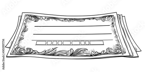 A modern set of realistic mockups for store, restaurant, or bank paper cash receipts, supermarket shopping checks, and POS machine printed shop payment bills