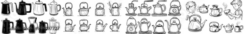 The design of cartoon decorative glass and ceramic teapots and kettles is available, along with vintage, modern, and Japanese dishware for tea, and modern teapot sets for kitchens or cafes