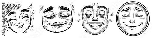 Astonished cartoon face with a humorous modern emoji expression, featuring wide, goggle eyes and an open mouth, conveying wow feelings on a white background