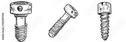 Realistic icon of a shock absorber vehicle detail isolated, featuring a modern hydraulic damper and pneumatic cylinder for cars or motorcycles, complete with a metal spare part and screw