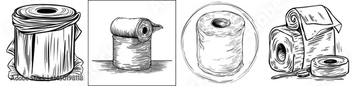 A roll of metal foil is made with an isolated outline of PVC film and is a heavy metal galvanized product, while a stainless steel sheet is rolled into a reel bobbin for manufacturing a welding