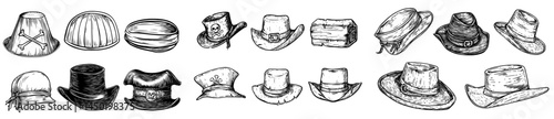 Modern icons include cartoon pirate captains wearing tricorn cocked hats and bandanas, symbolizing piracy