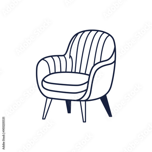 Comfortable Armchair Outline Modern Furniture