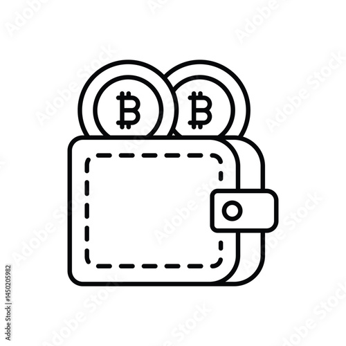 Cryptocurrency Wallet Icon vector stock illustration