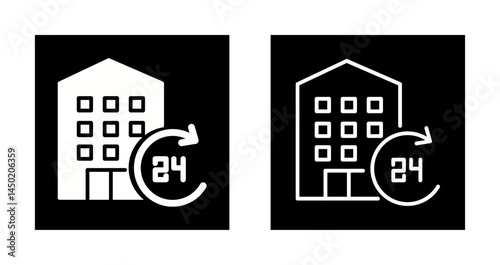 Hotel Reservation Icon Design