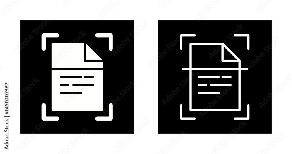 Document Scanning Icon Design Document Scanning Icon Design