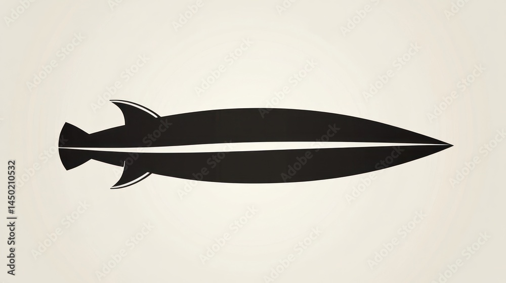 Black silhouette of a long, pointed blade, potentially a sword or spear, against a light background. Suitable for military, historical, or fantasy themed projects. Black silhouette of a long, pointed blade, potentially a sword or spear, against a light background. Suitable for military, historical, or fantasy themed projects.
