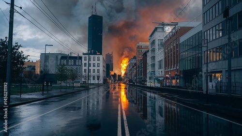 evening in the city
