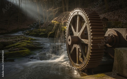 old water wheel