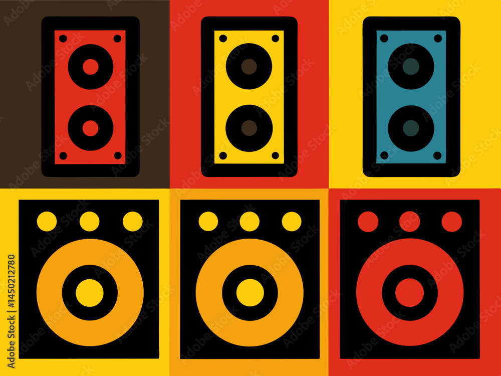set of speakers silhouette set 6 pis bundle Vector icon illustration silhouette Graphics design image white background set of speakers silhouette set 6 pis bundle Vector icon illustration silhouette Graphics design image white background