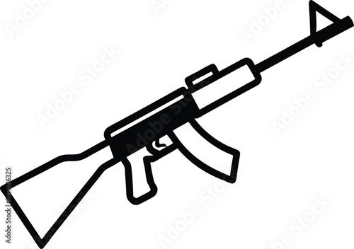 assault rifle vector illustration