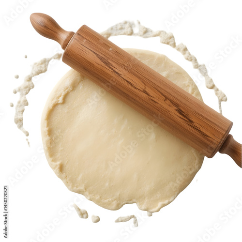 Rolling Pin with Dough 
