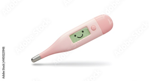 Digital Thermometer with Smiley Face