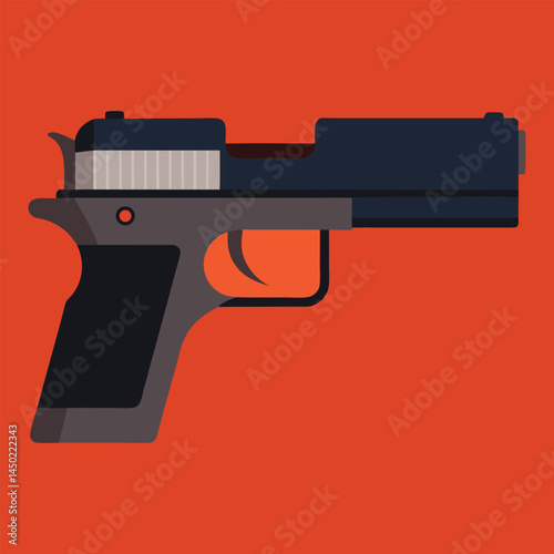 pistol and gun Vector silhouette 