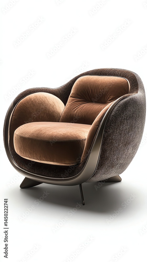 Naklejka premium Stylish brown chair for modern living spaces.
