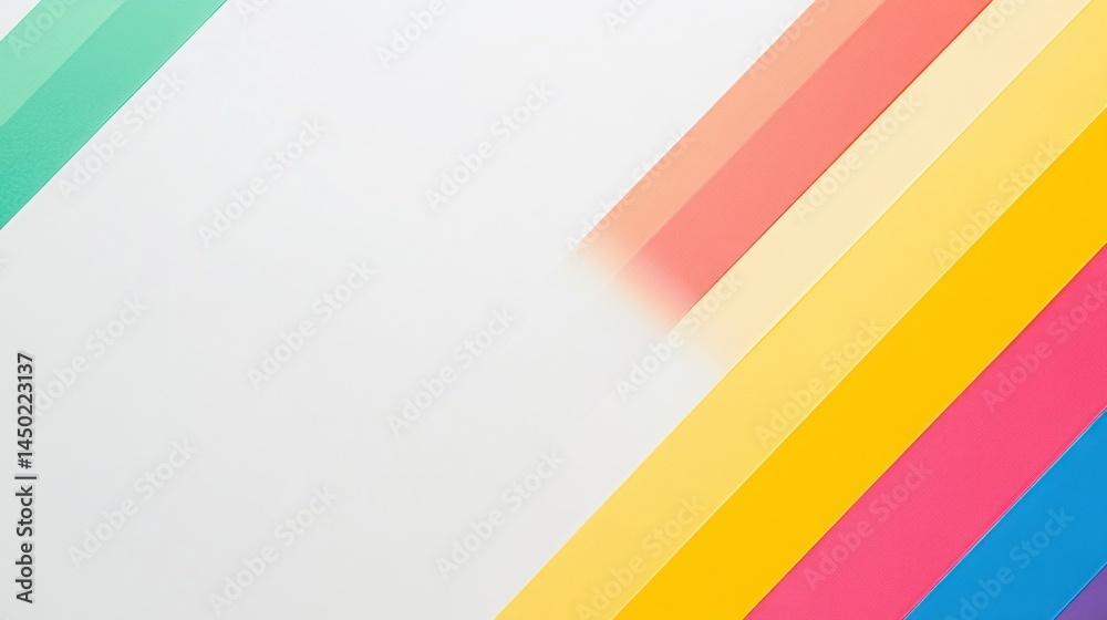 White canvas with soft rainbow diagonal lines for a clean, positive, and uplifting presentation layout White canvas with soft rainbow diagonal lines for a clean, positive, and uplifting presentation layout
