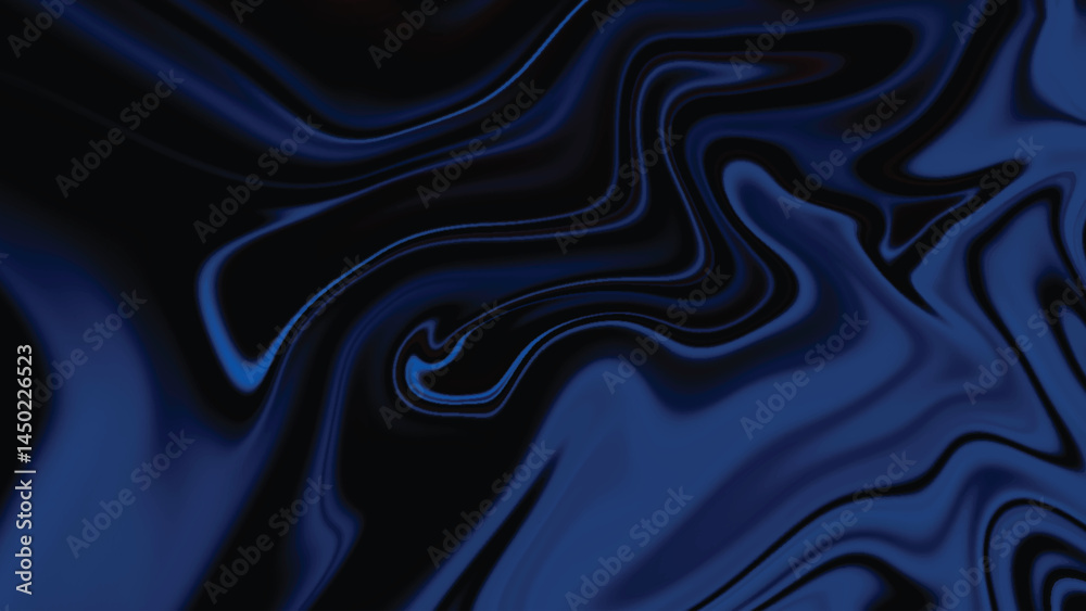 Fototapeta premium Dark Blue Marble Abstract Background. Fluid Gradient Swirl Texture Design