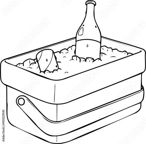 ice bucket hand drawn
