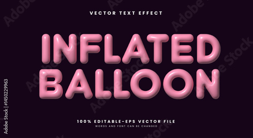 Inflated Balloon 3d inflated Style Text effect Template