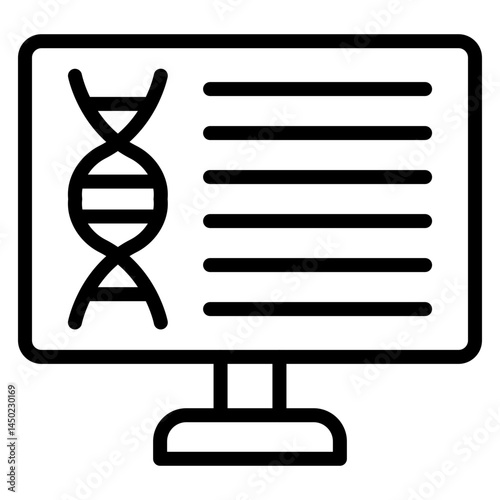 Genetic Data Privacy Icon Vector Line Icon Design
